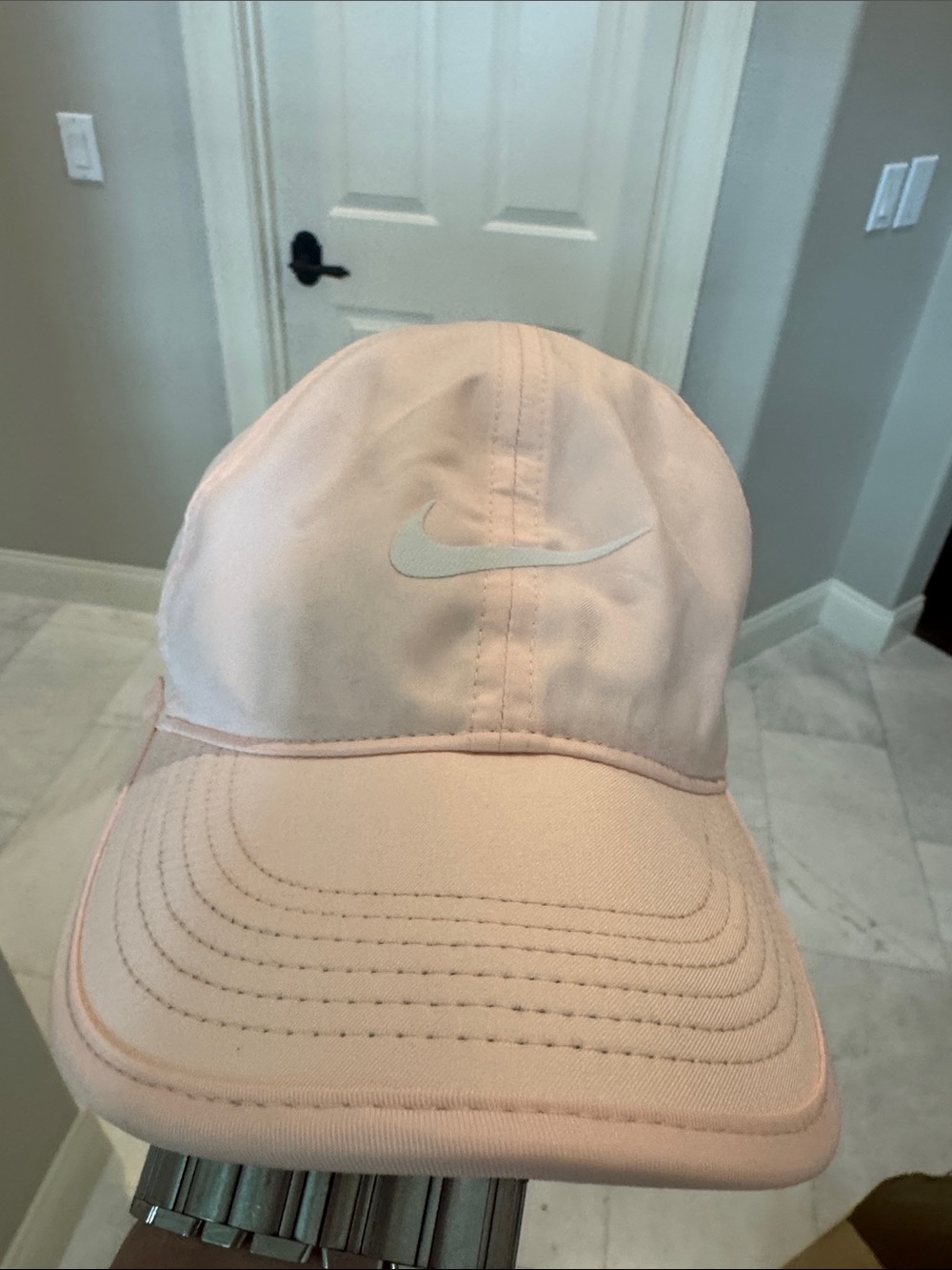 Nike Light Pink Cap with White Swoosh